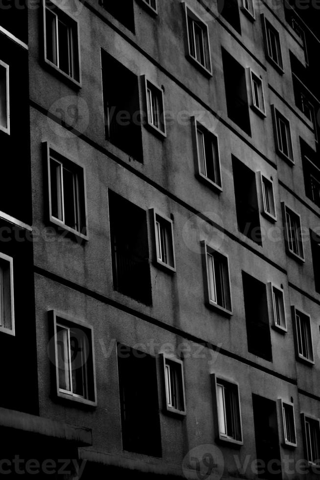 appartment without paint which look horrifying like ghost building photo