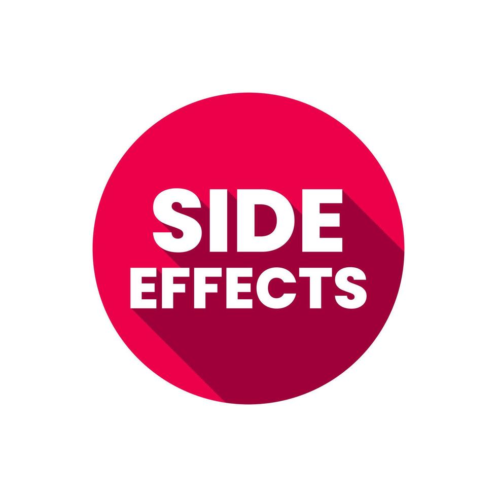 Side effects product information icon label design vector