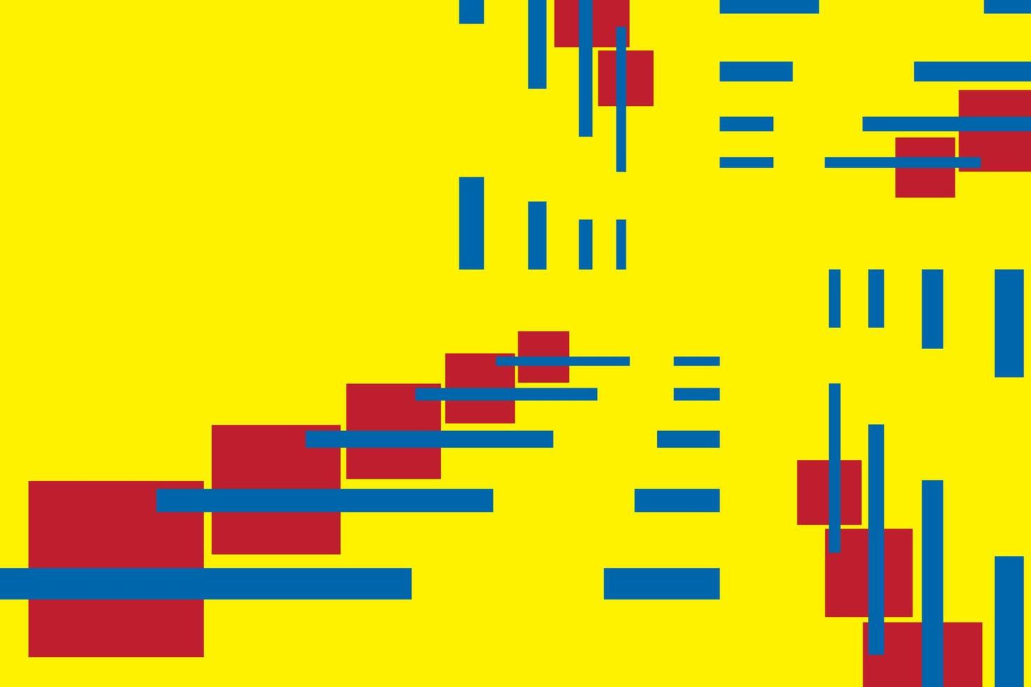 Primary colors background, blue, red, and yellow in rectangle shape. Vector illustration.