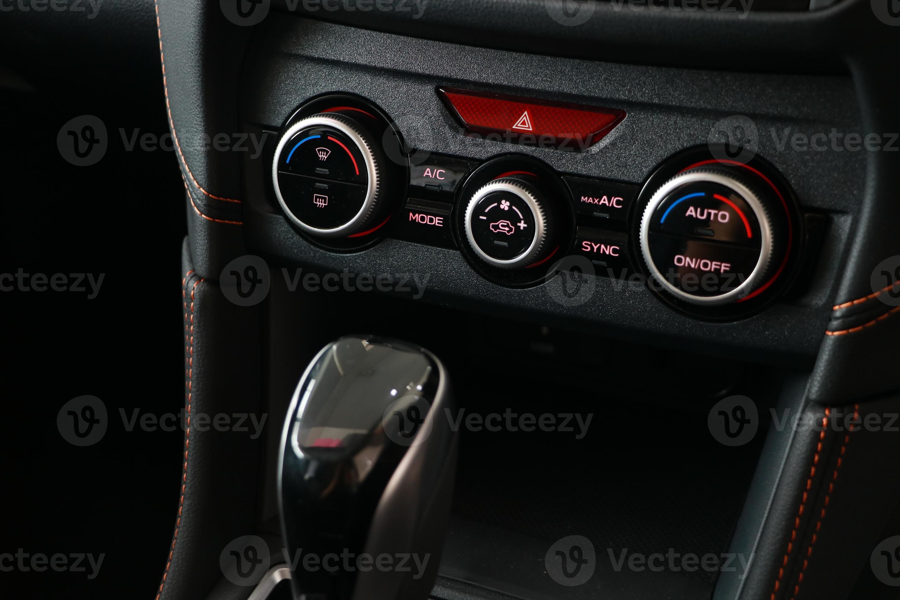 The switch button panel controls the operation of the car air