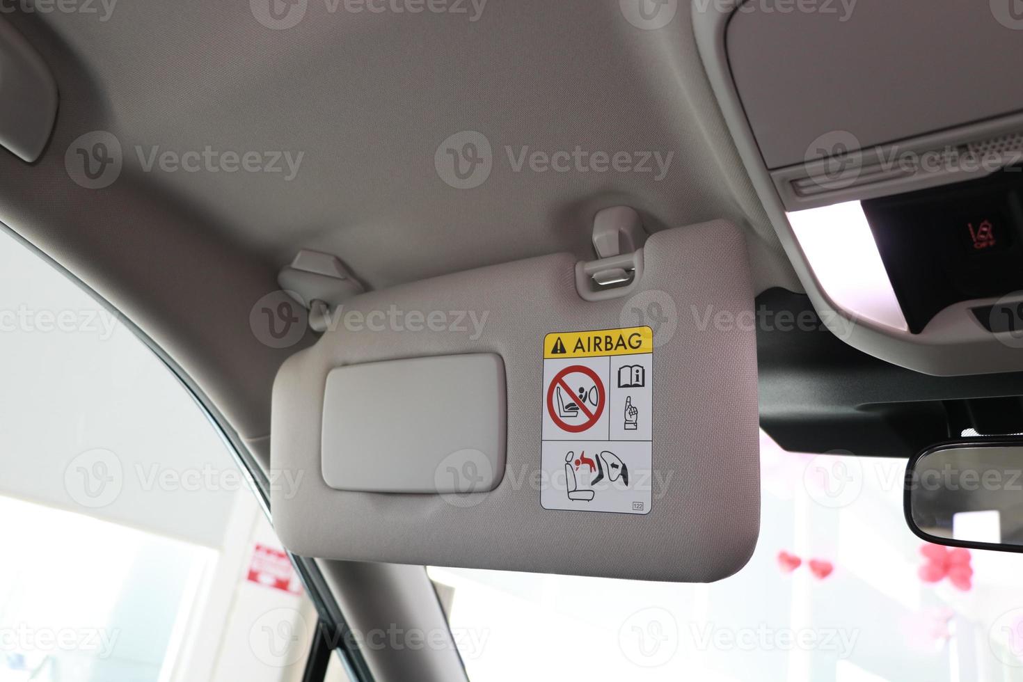 Front sun visor inside the car photo