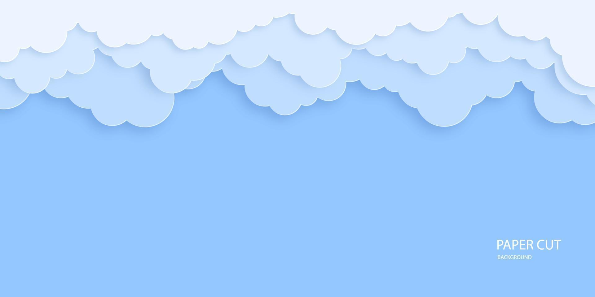 Beautiful clouds in blue sky background. vector