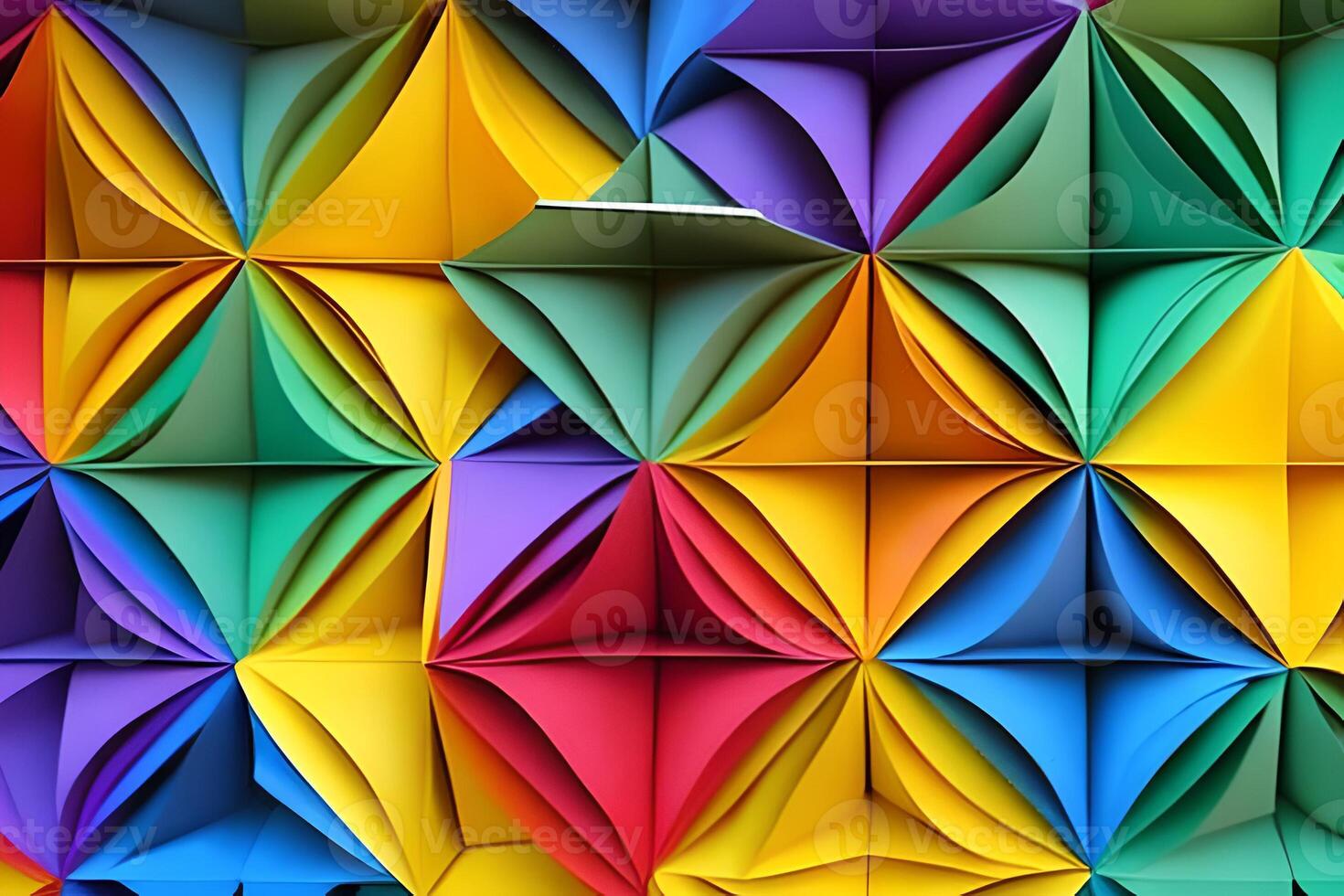 arco iris de colores papel cortar organizar para hermosa antecedentes fondo. papel Arte arco iris papel doblez y cortar antecedentes con 3d efecto, vibrante colores, vector ilustración y diseño material elemento. foto
