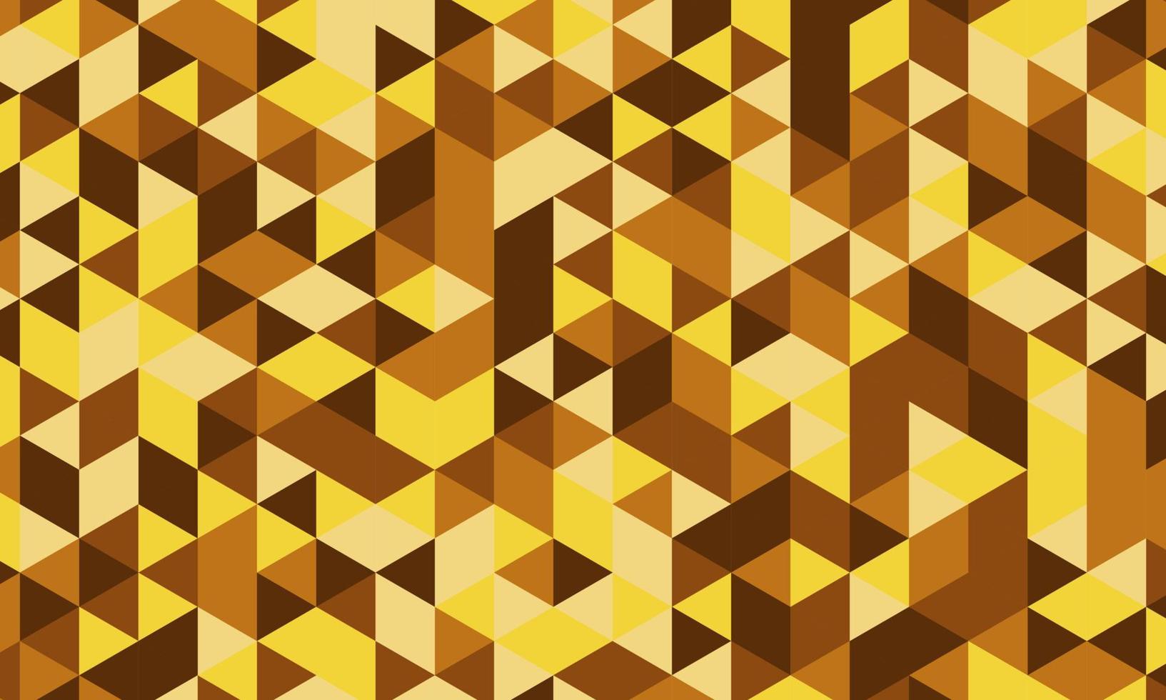 Gold color flat polygonal background vector