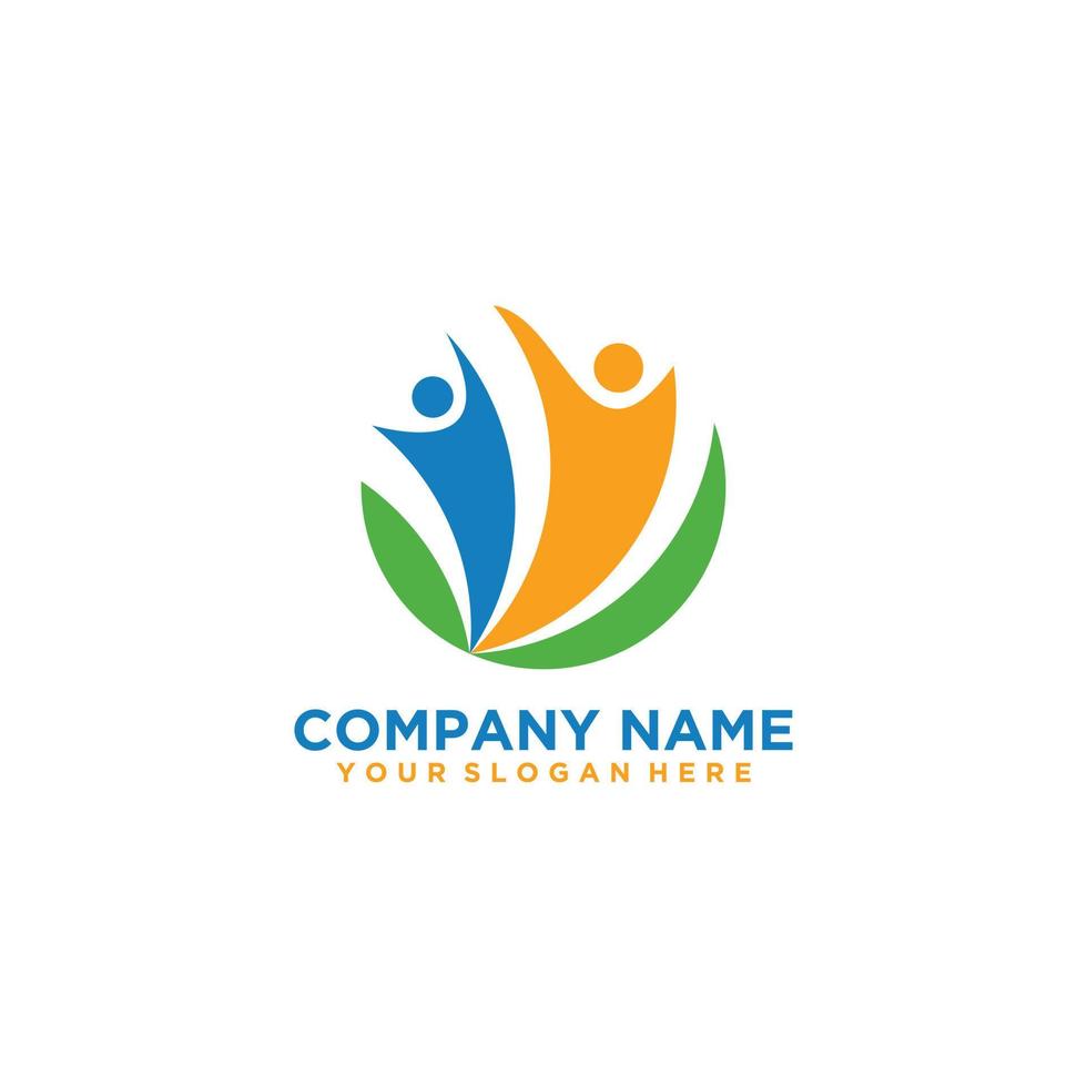 Human health logo design template vector