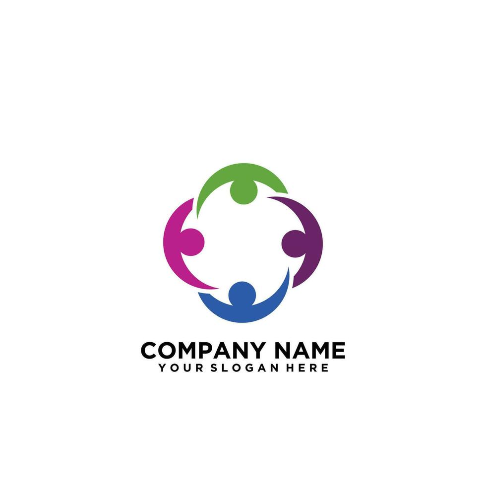 Health people logo vector illustration design template