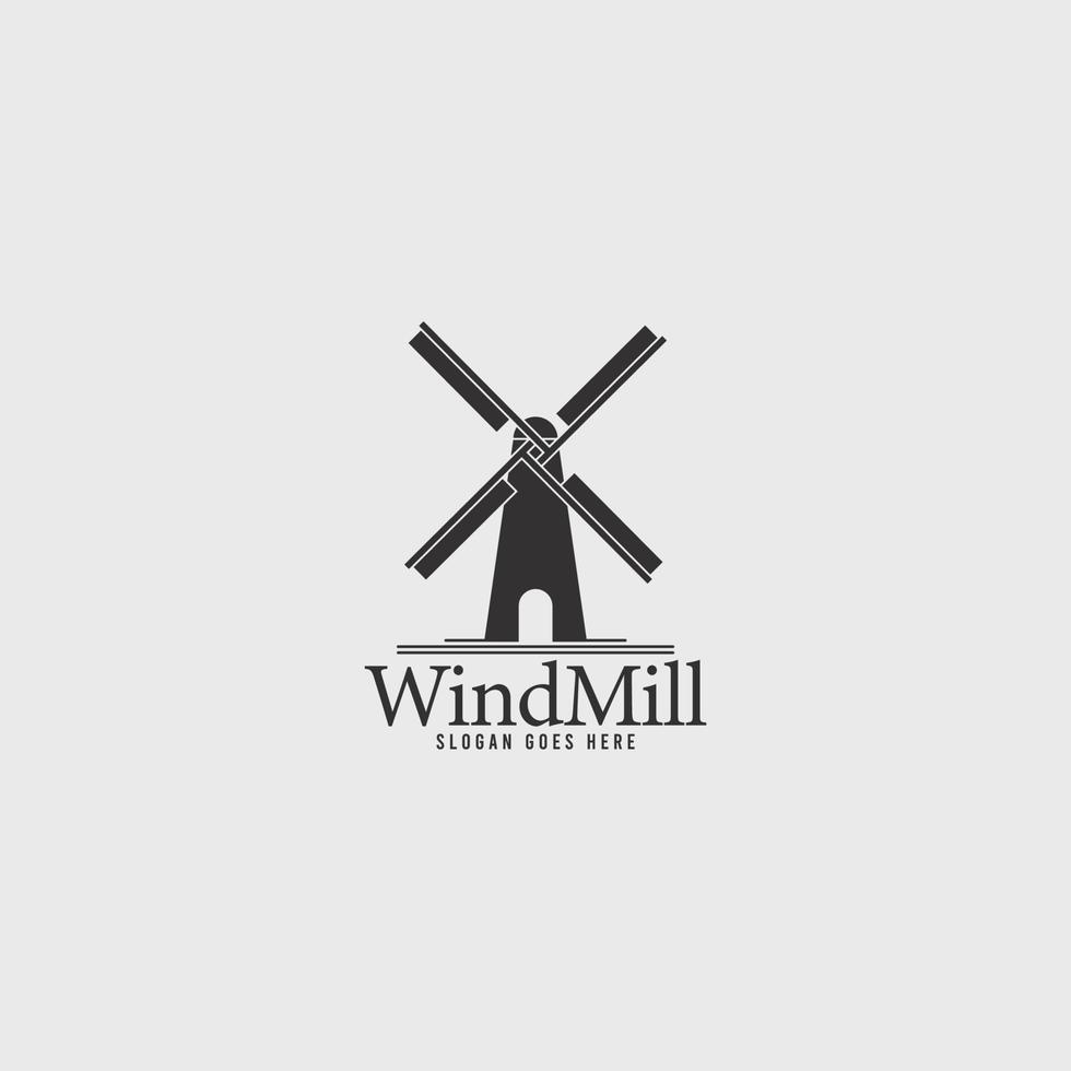 windmill energy business company logo simple idea vector