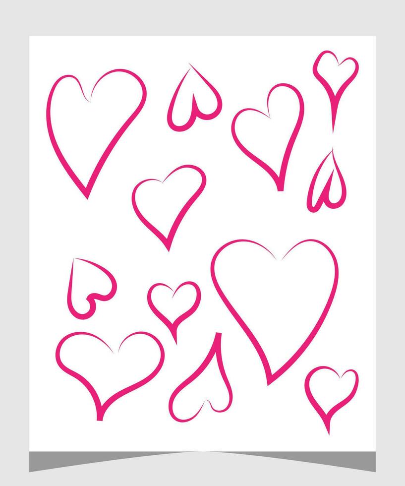 Red hearts seamless pattern. Vector illustration
