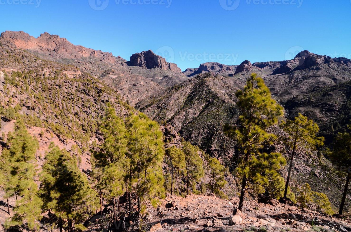 Scenic mountain landscape photo