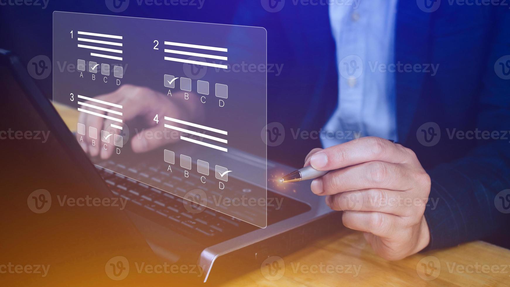 en línea examen concepto, escoger correcto responder en prueba. Lista