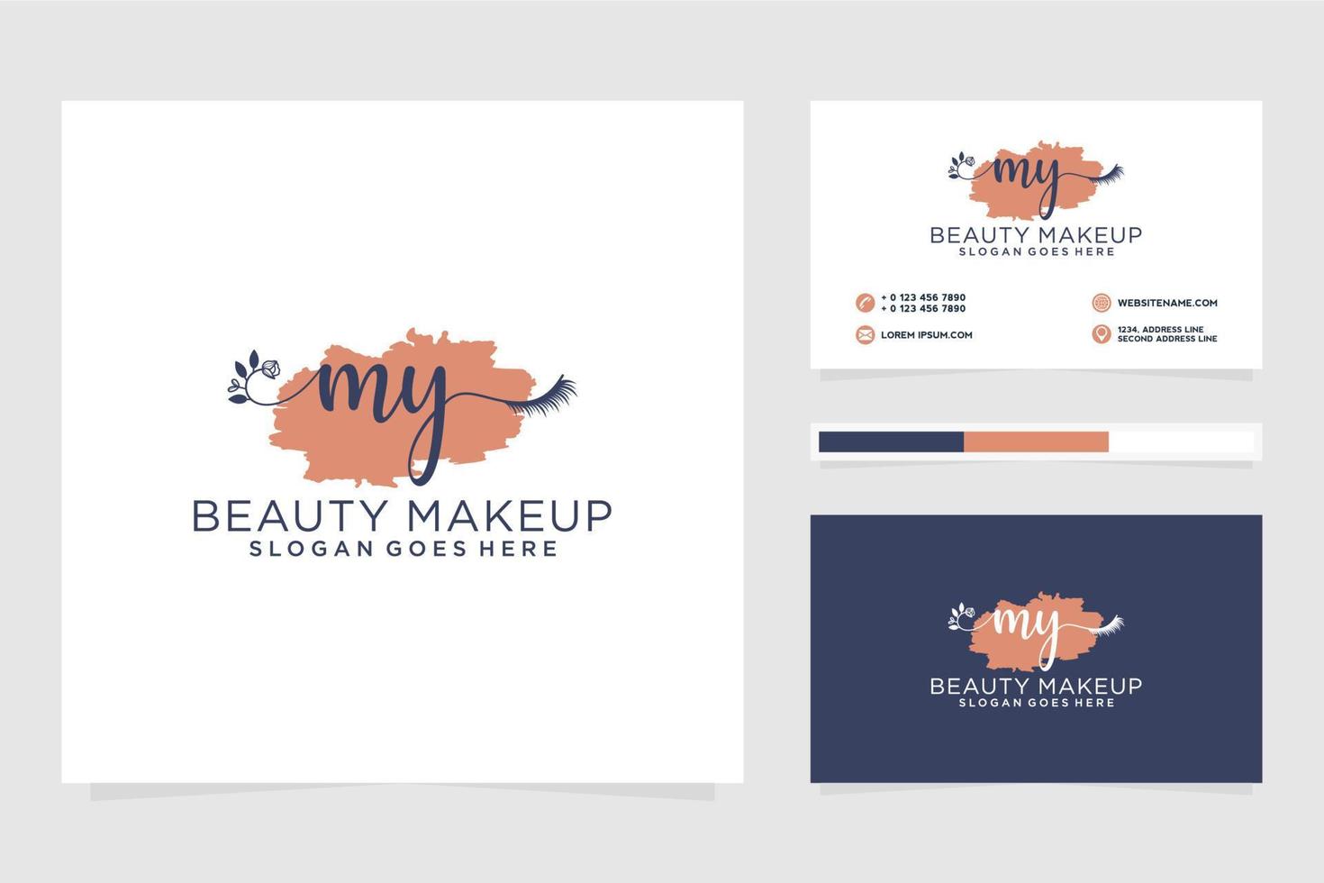 Initial MY Feminine logo collections and business card template Premium Vector