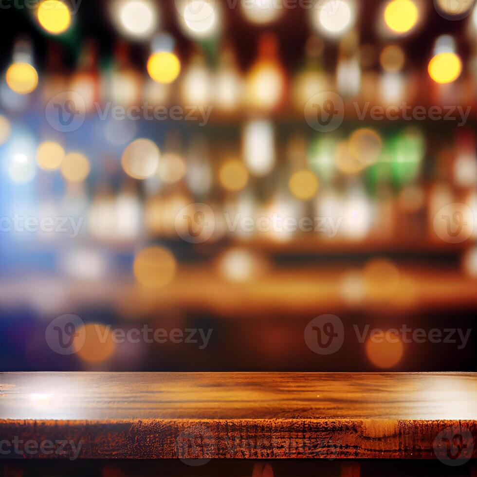 Beer restaurant bar, bar tabletop, blurred background - image photo