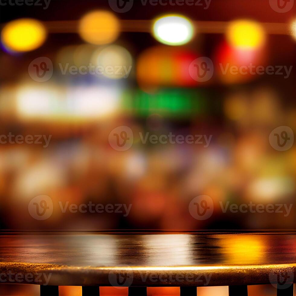 Beer restaurant bar, bar tabletop, blurred background - image photo