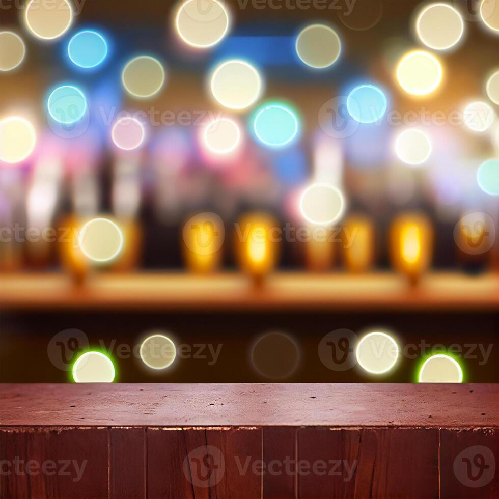 Beer restaurant bar, bar tabletop, blurred background - image photo