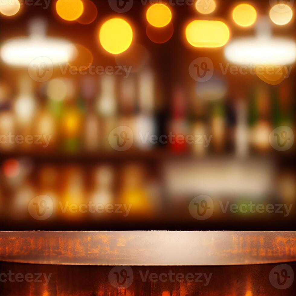 Beer restaurant bar, bar tabletop, blurred background - image photo