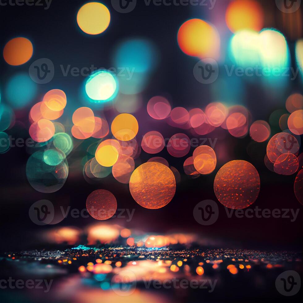 Car road with blurred bokeh background - image photo