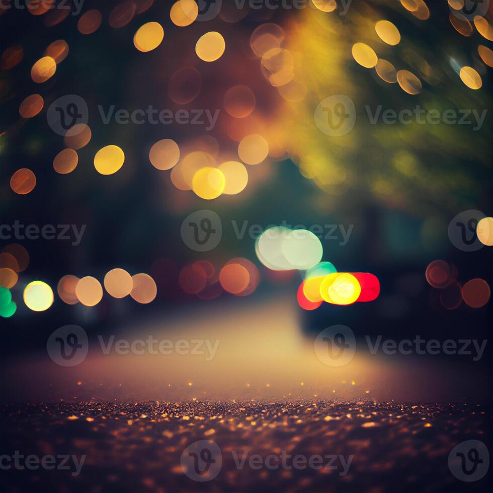 Car road with blurred bokeh background - image photo