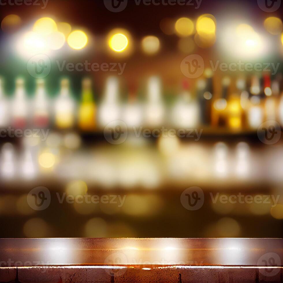 Beer restaurant bar, bar tabletop, blurred background - image photo