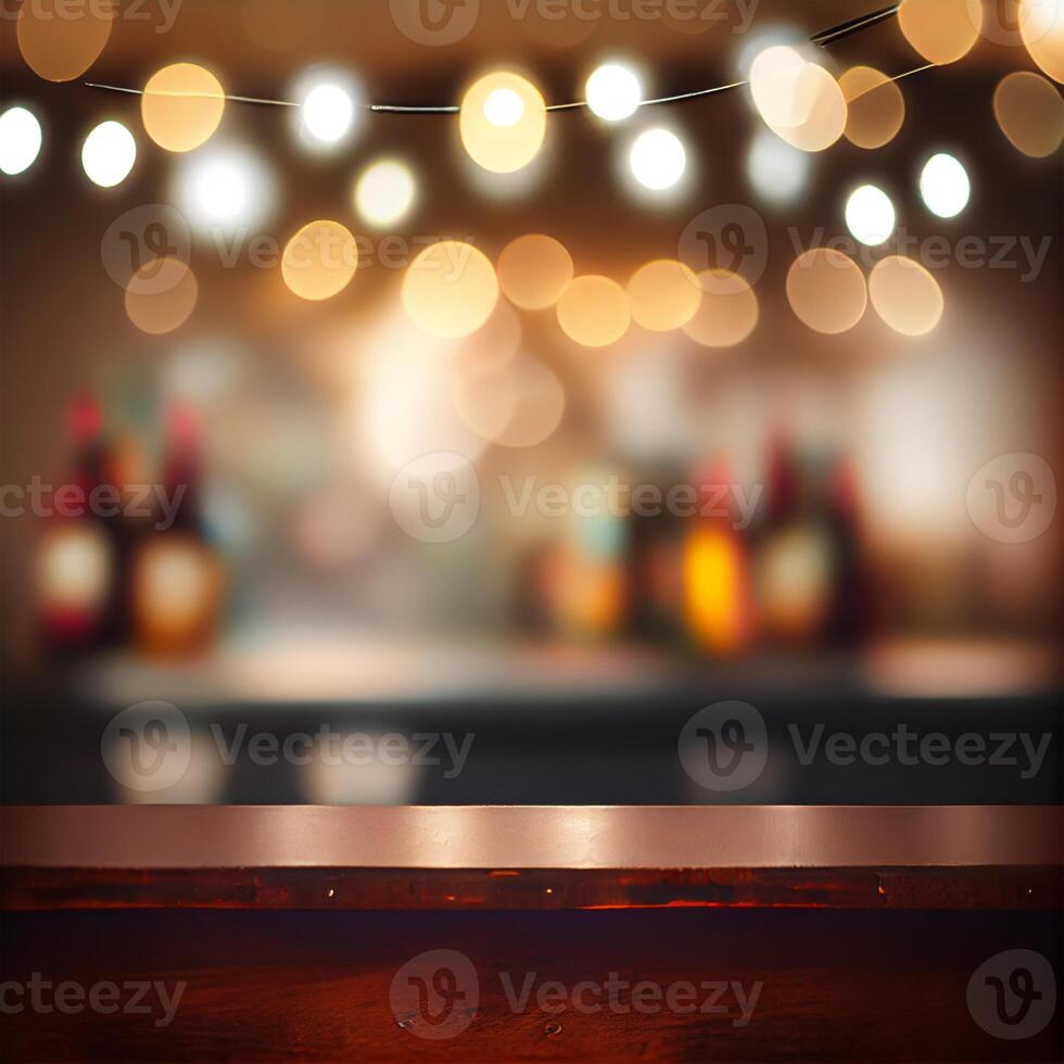 Beer restaurant bar, bar tabletop, blurred background - image photo