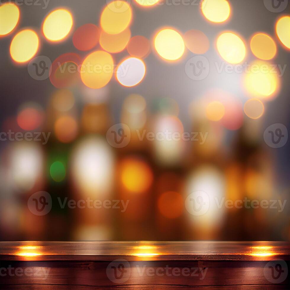 Beer restaurant bar, bar tabletop, blurred background - image photo