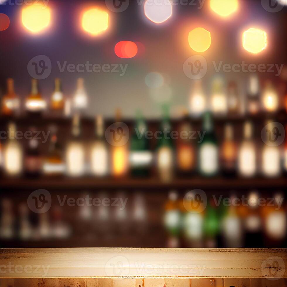 Beer restaurant bar, bar tabletop, blurred background - image photo