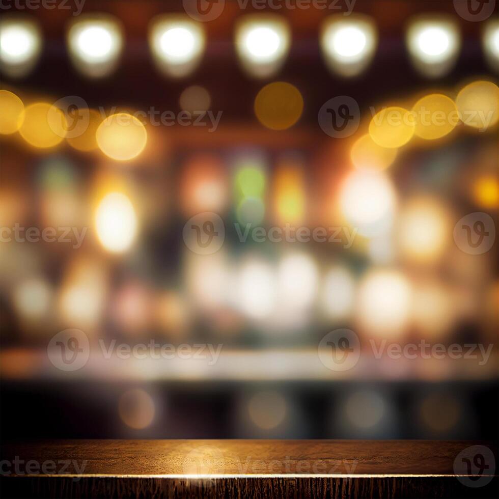 Beer restaurant bar, bar tabletop, blurred background - image photo
