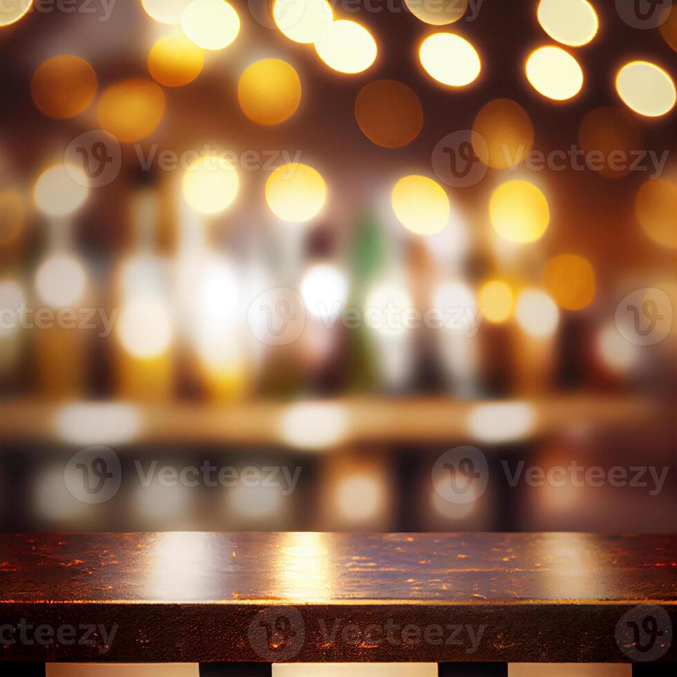 Beer restaurant bar, bar tabletop, blurred background - image photo