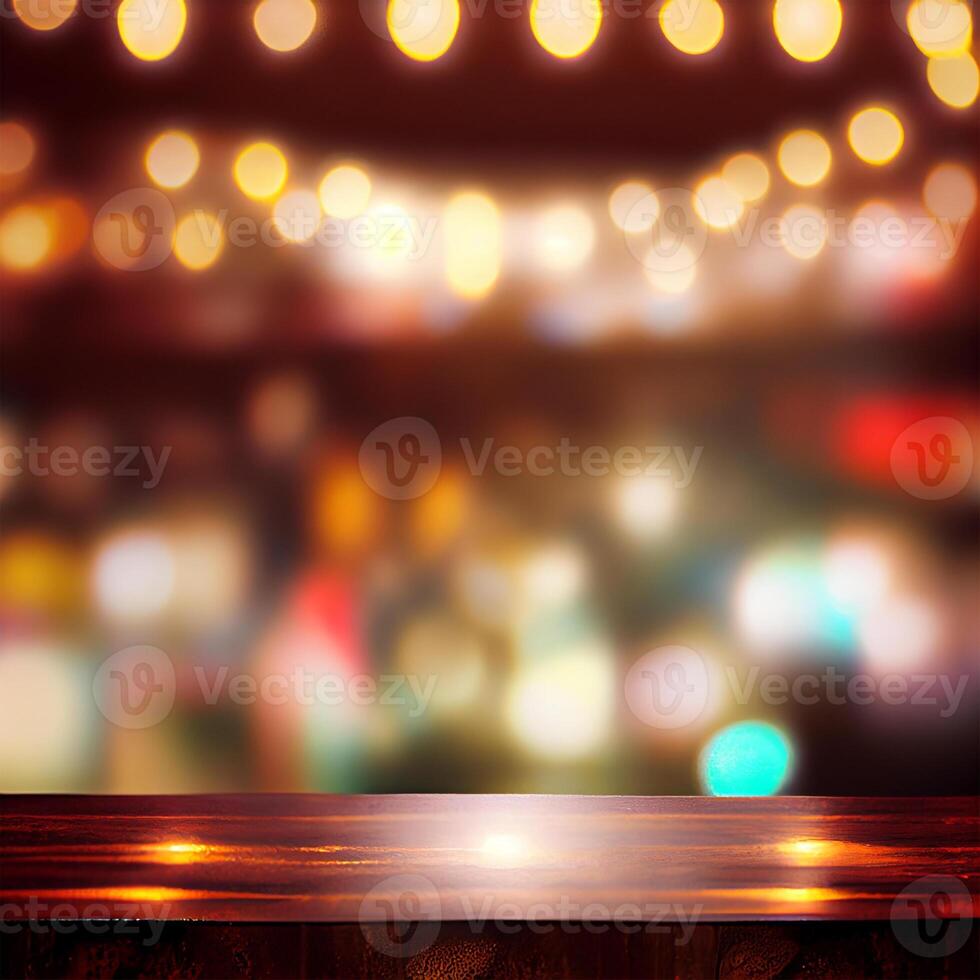 Beer restaurant bar, bar tabletop, blurred background - image photo