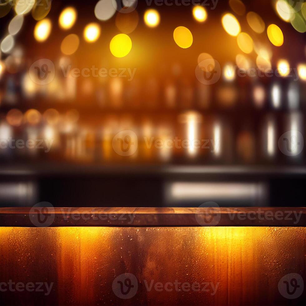 Beer restaurant bar, bar tabletop, blurred background - image photo