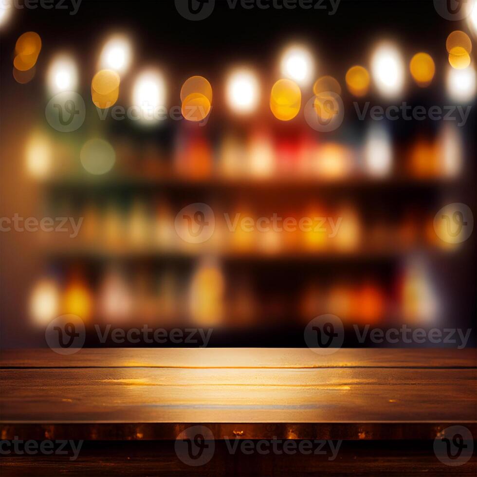 Beer restaurant bar, bar tabletop, blurred background - image photo