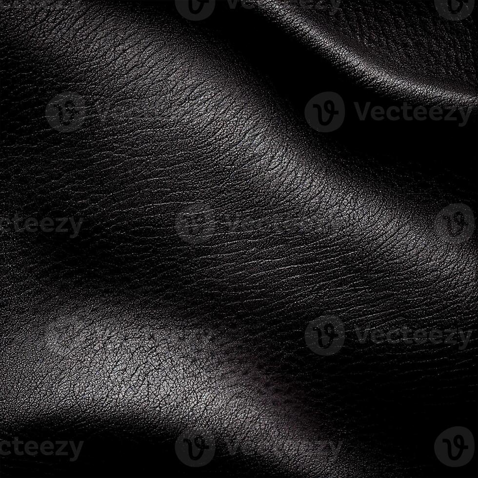 Black expensive genuine premium leather - image photo