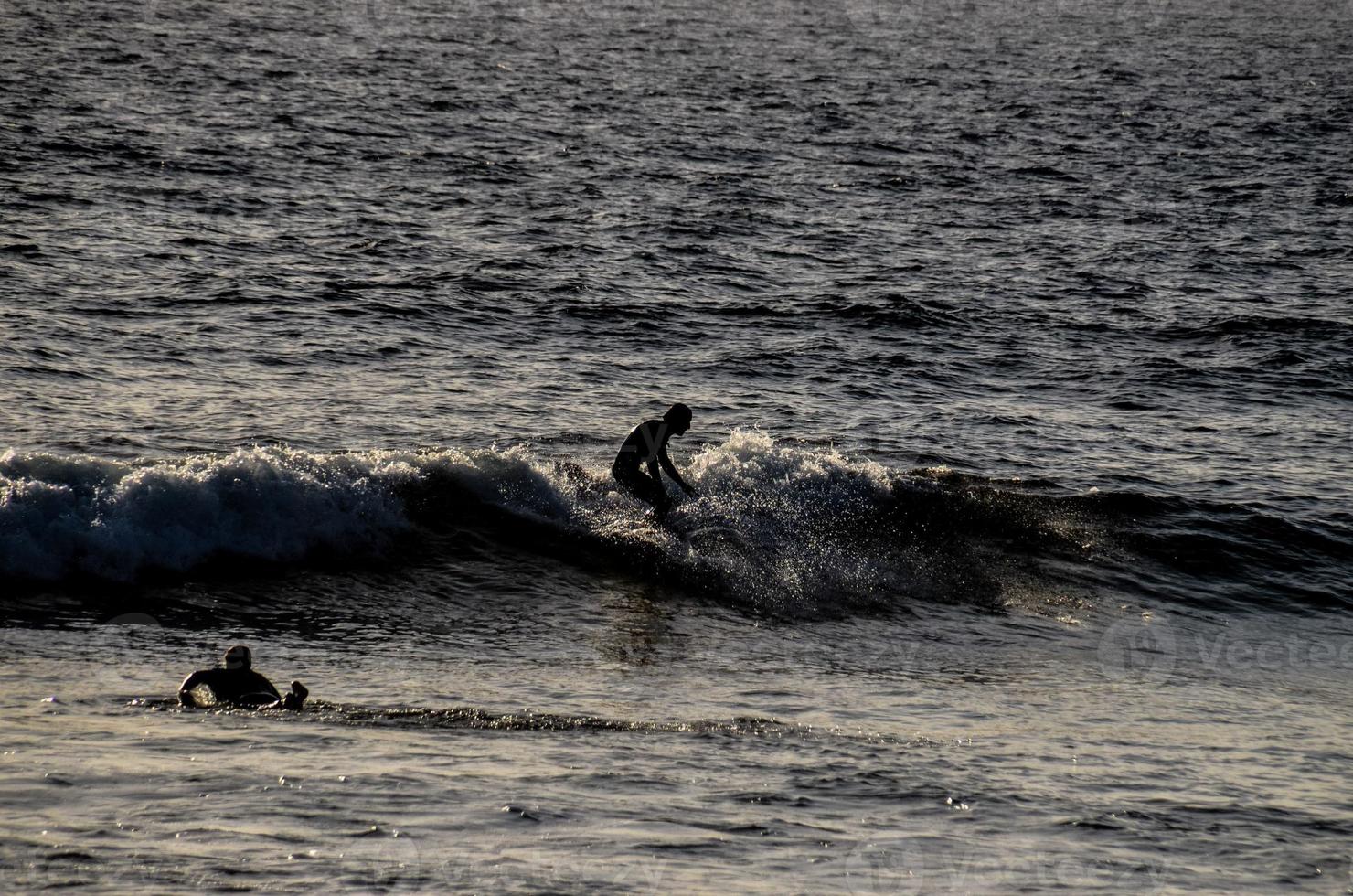 Surfers in the ocean photo