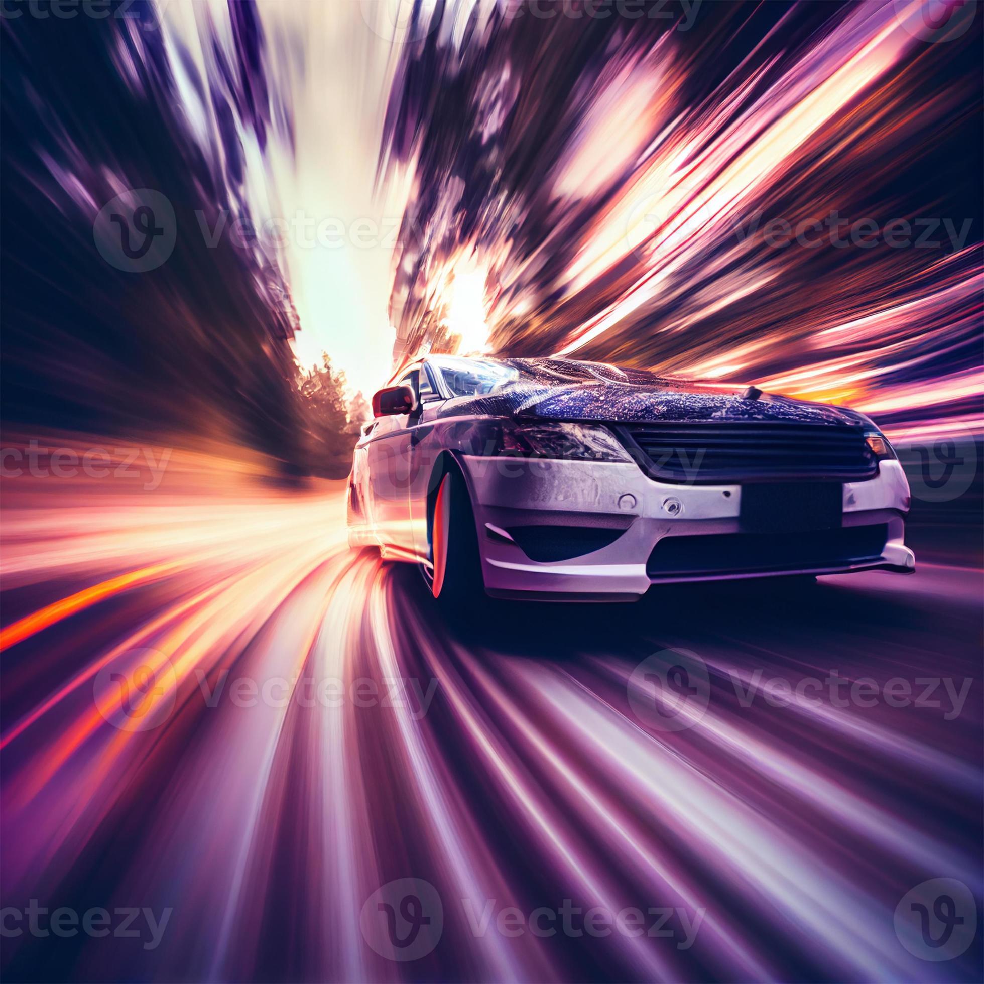 Car racing at high speed, blurred background AI generated image 21702490 Stock Photo at Vecteezy