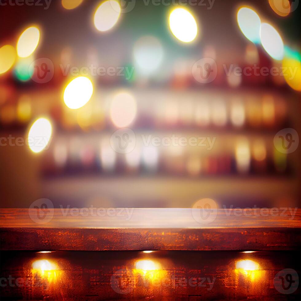 Beer restaurant bar, bar tabletop, blurred background - image photo