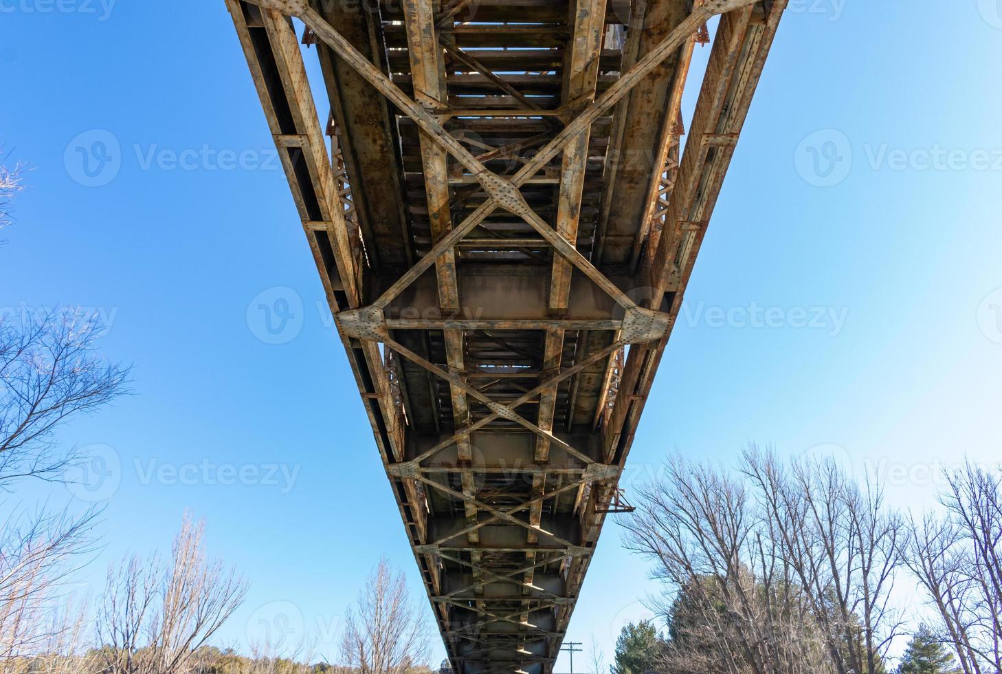 lower part of iron bridge for railroad photo