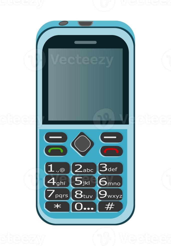 2g mobile phone clip art in blue color photo