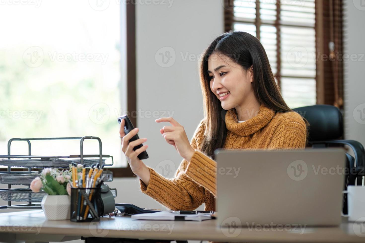 Asian girl student online learning class study online video call zoom