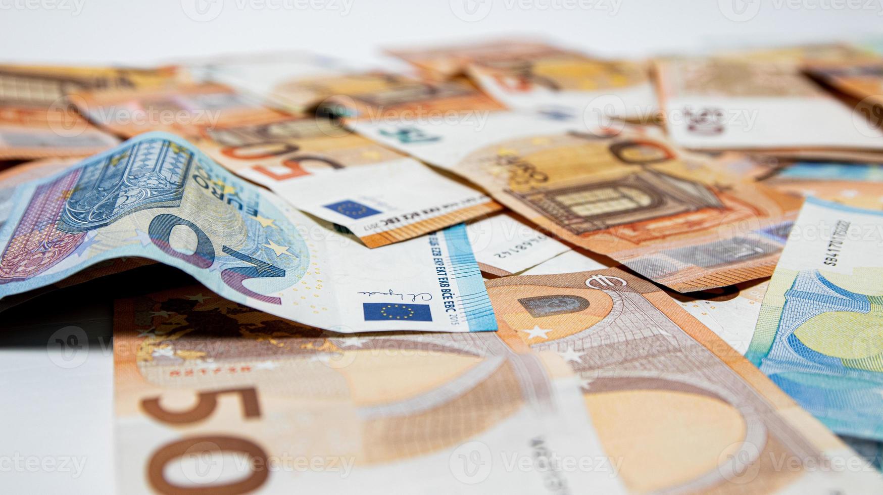 euro billete de banco dinero EUR, moneda de el europeo Unión foto