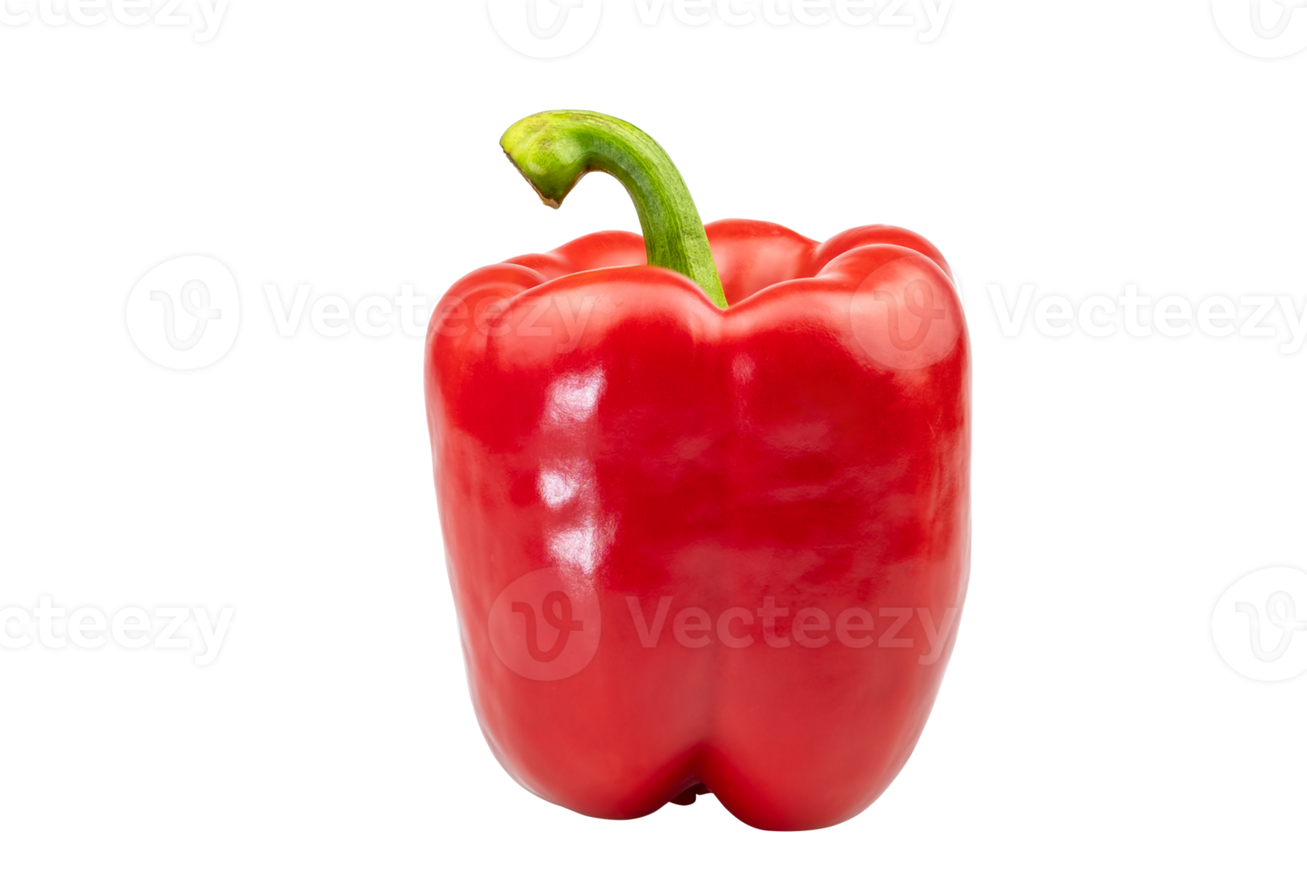 Red bell pepper isolated on transparent background, PGN File png