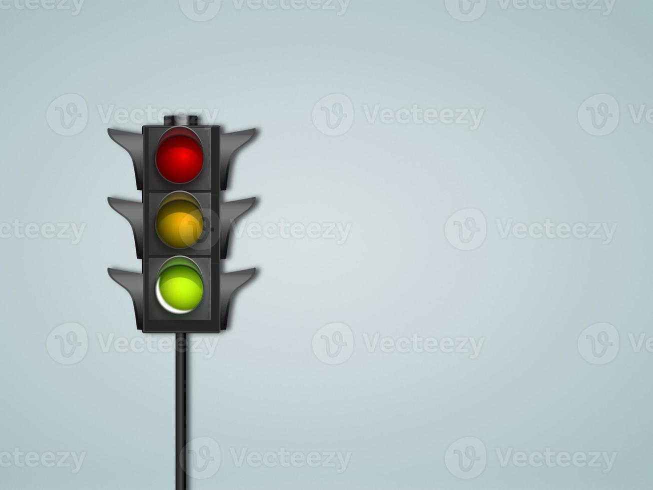 A Green traffic light with a moon in the background happy ramadan, happy eid, islamic greeting, islamic moon, eid mubarak and ramadan invitation abstraction. photo