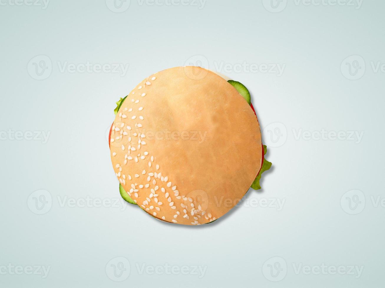 Photo burger moon shape happy ramadan happy eid concept. muslim holy month ramadan kareem