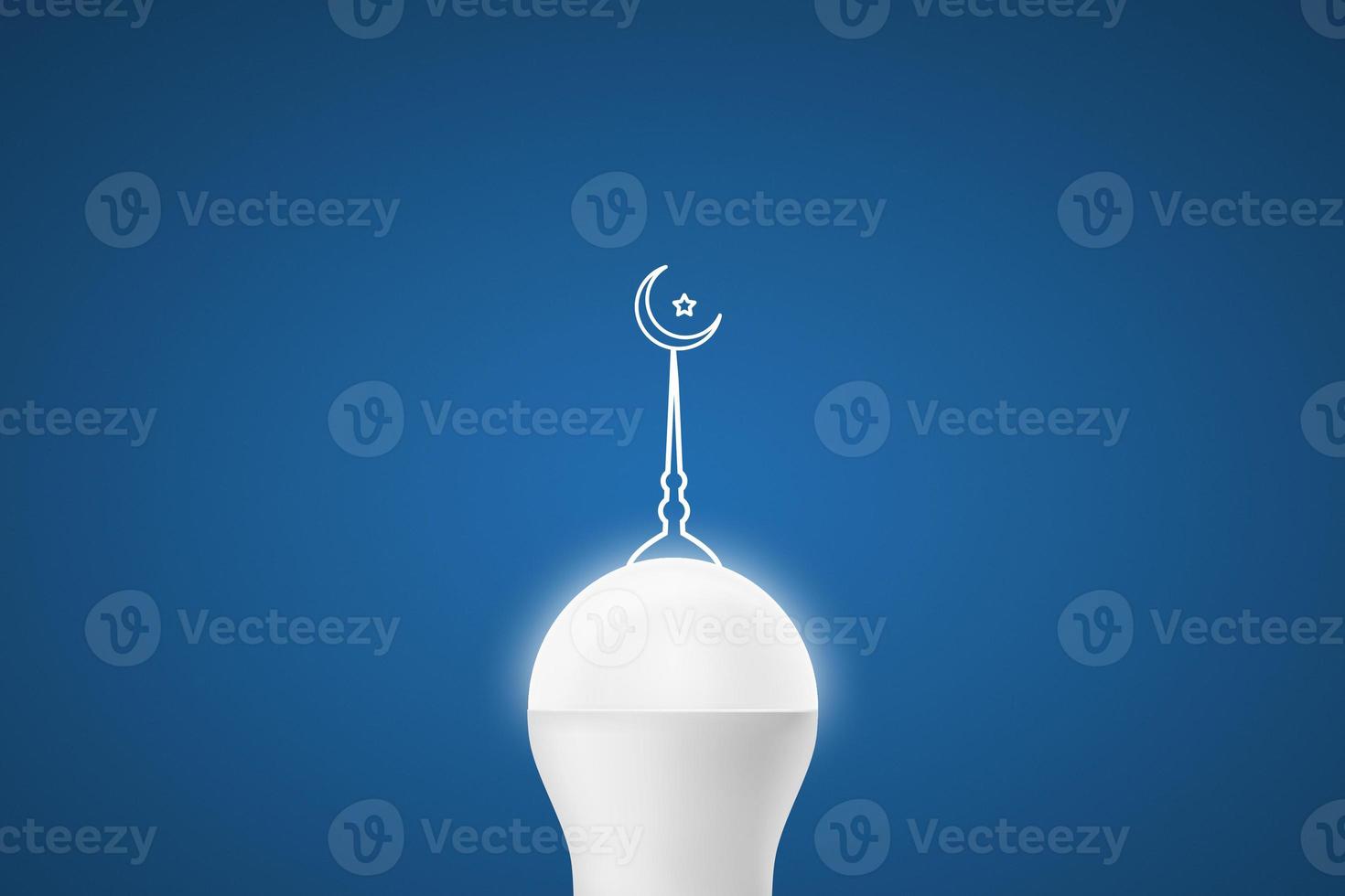 light bulb mosque happy ramadan, happy eid, islamic design, islamic moon, ramadan greeting abstraction. photo