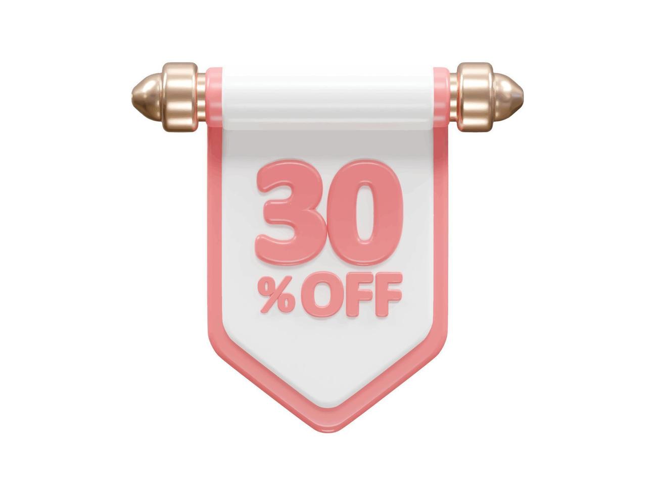 Discount sale vector element percent icon transparent 3d rendering