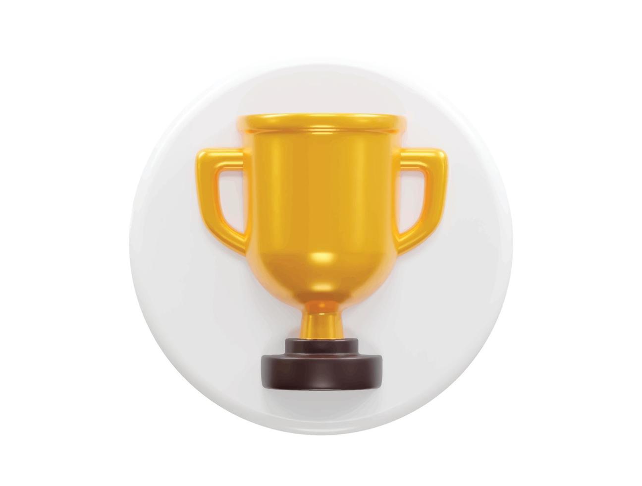 Champion icon 3d rendering vector illustration