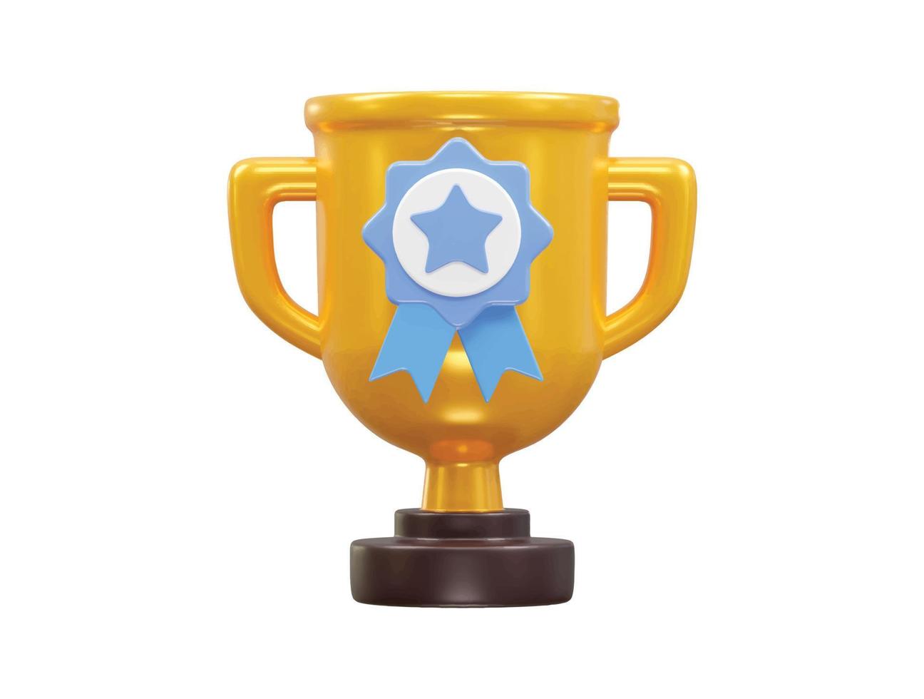 Champion icon 3d rendering vector illustration