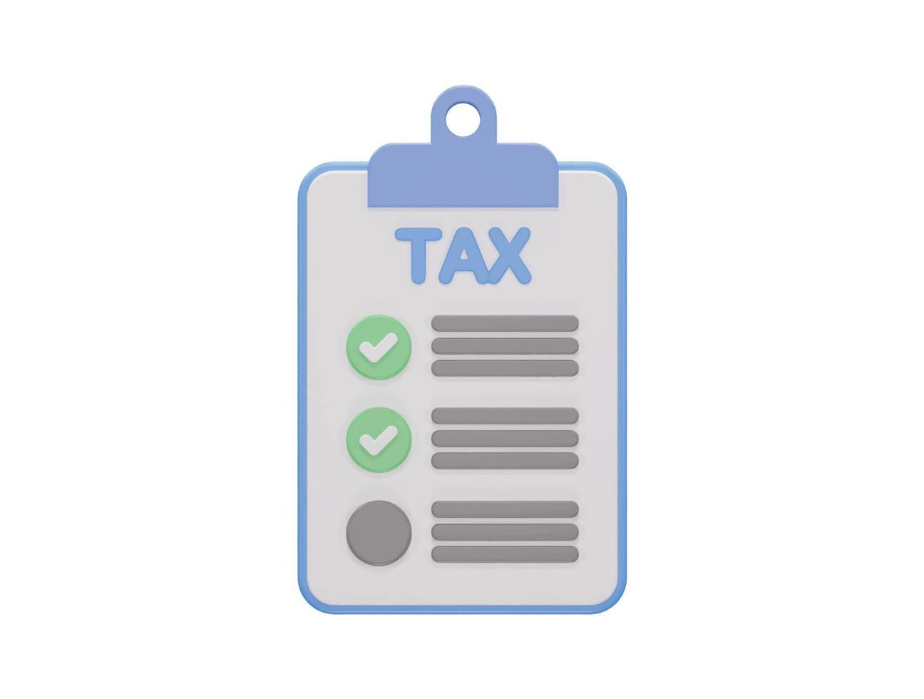 tax icon vat 3d rendering vector illustration