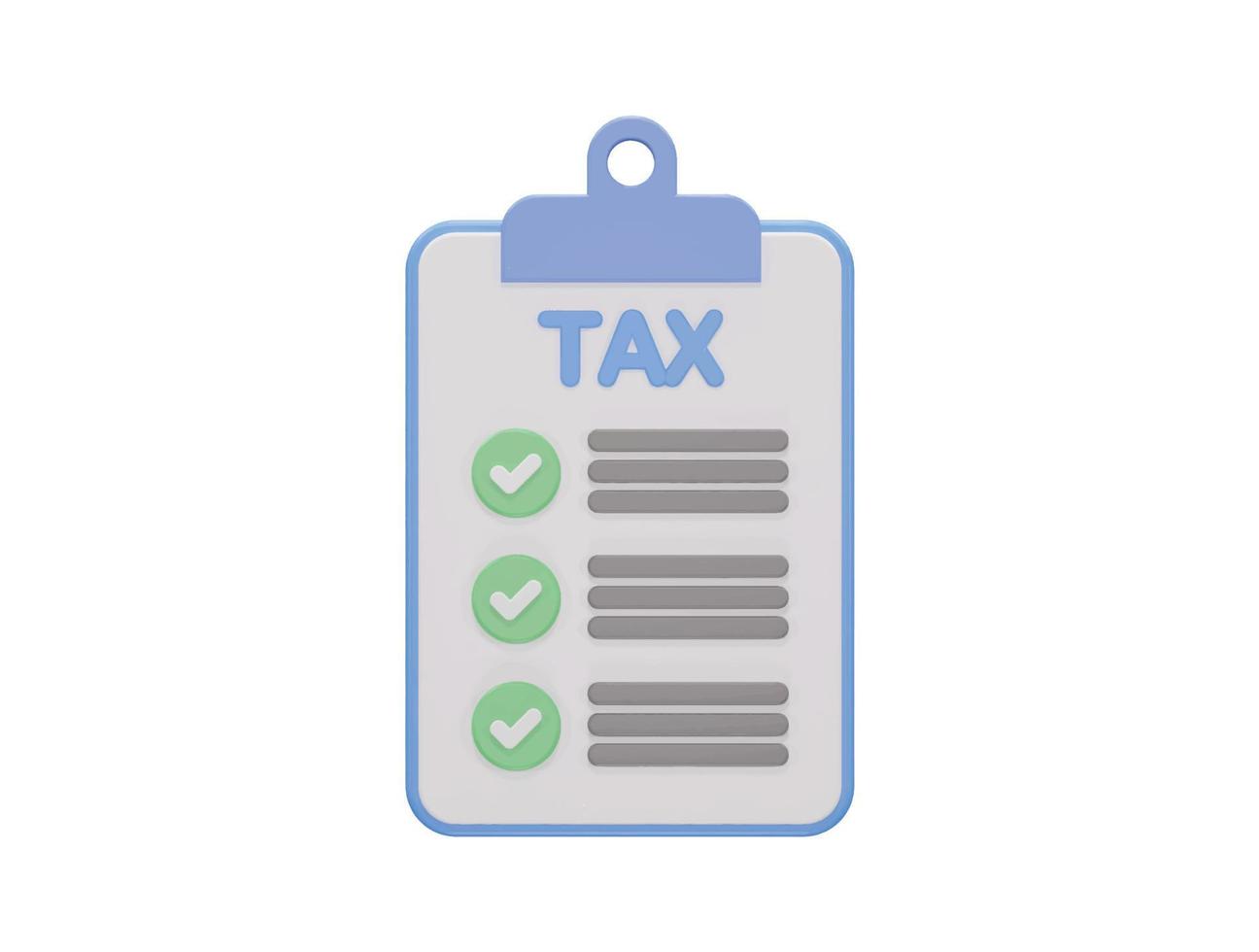 tax icon vat 3d rendering vector illustration