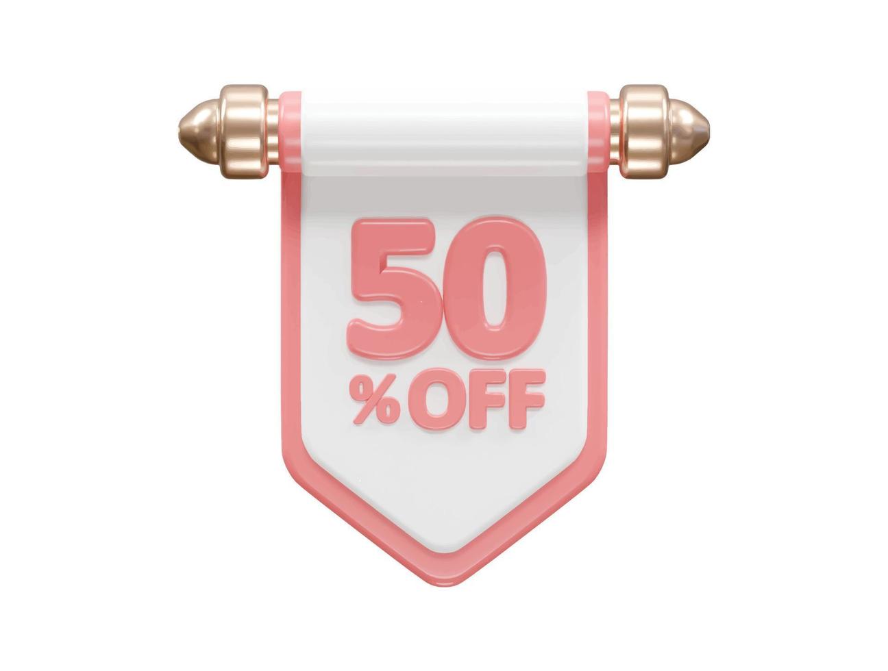 Discount sale vector element percent icon transparent 3d rendering