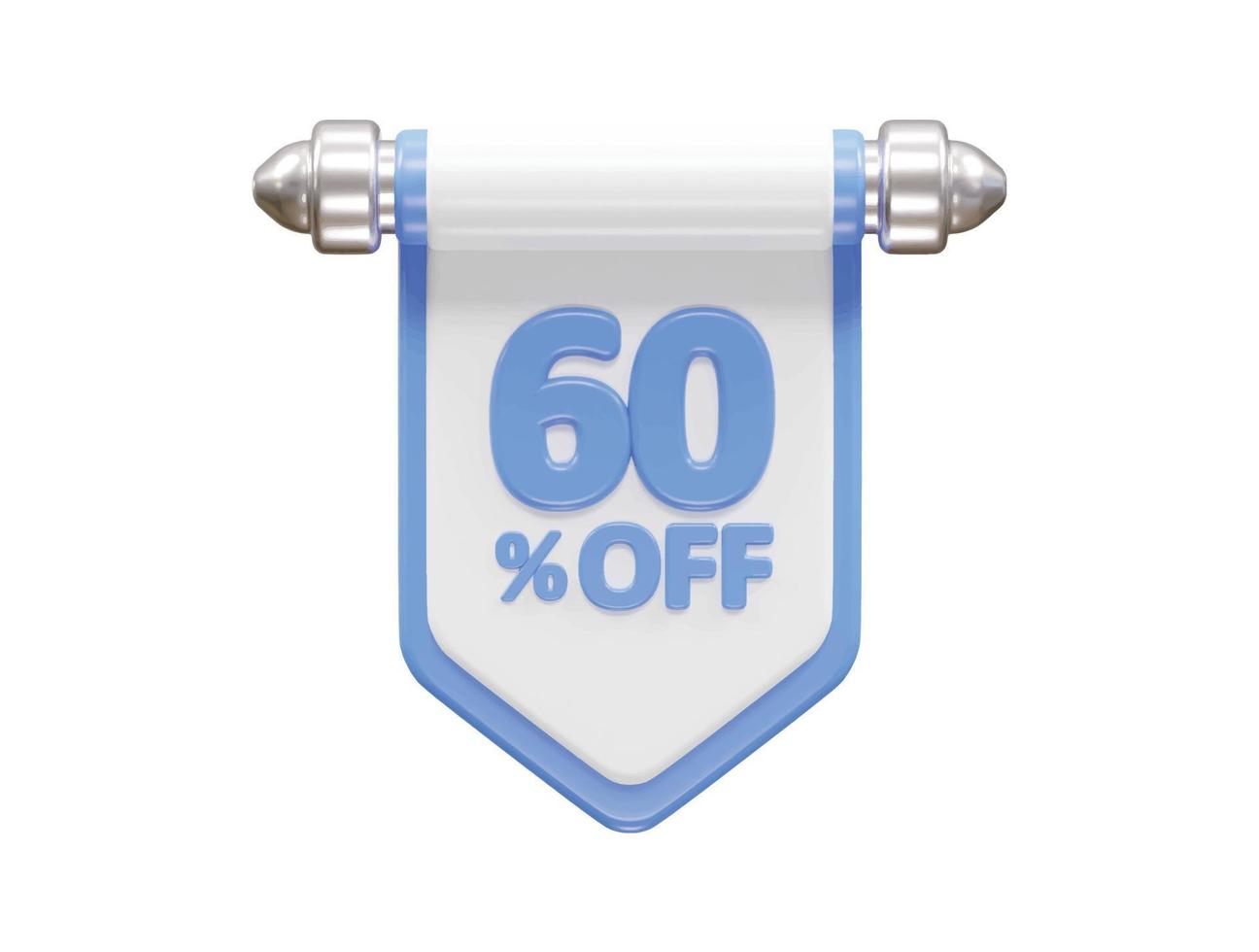 Discount sale vector element percent icon transparent 3d rendering