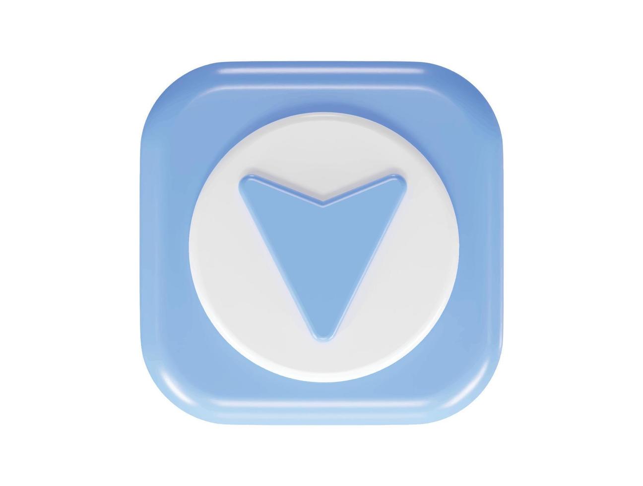 3d rendering arrow icon vector illustration transparent element